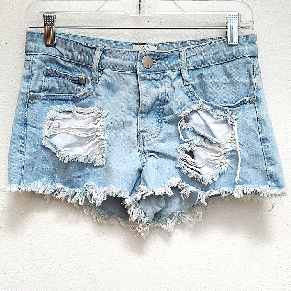 Cotton On Distressed Denim Shorts Size 4